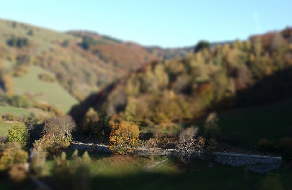 landscape with green hills